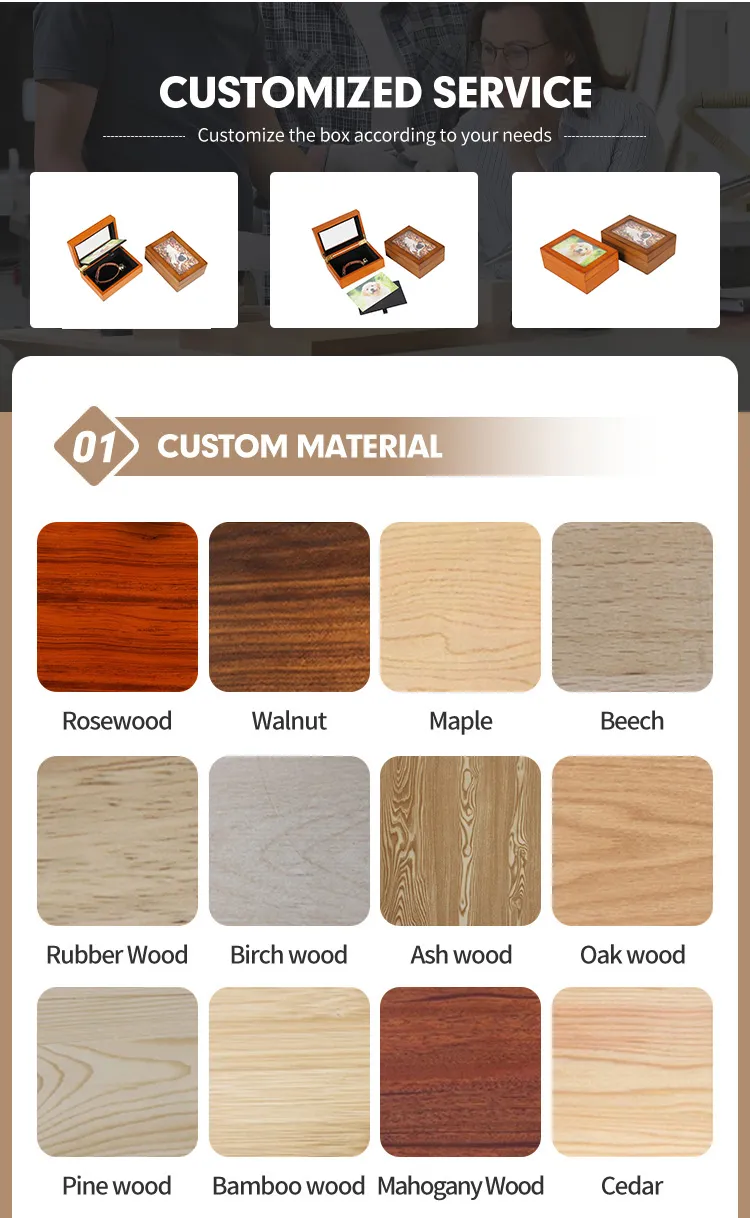 Cremation Wooden Urn for Adult Ashes Urn Personalized Wooden Urn Burial Urn for Funeral with Sizes