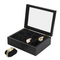 Elegant Wooden Watch Display Case with Acrylic Lid and 8 Dividers