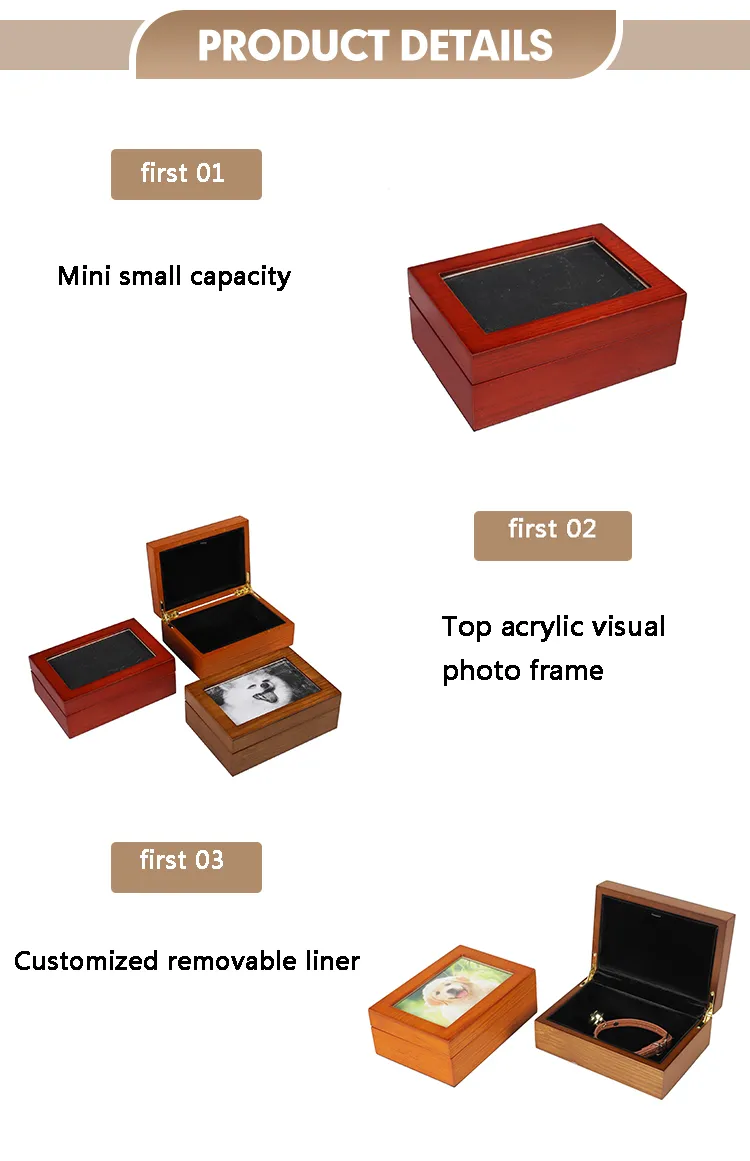 Elegant Solid Wood Pet Urn for Cherished Cat and Dog Memories