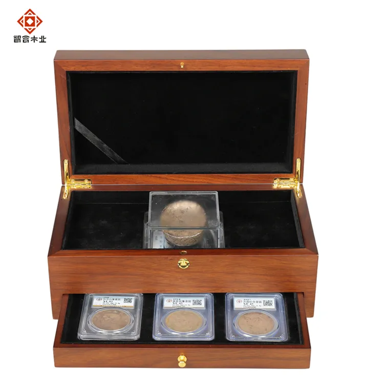 Factorary Price Custom Logo Acrylic Display Box Storage Container Custom Challenge Coin Box