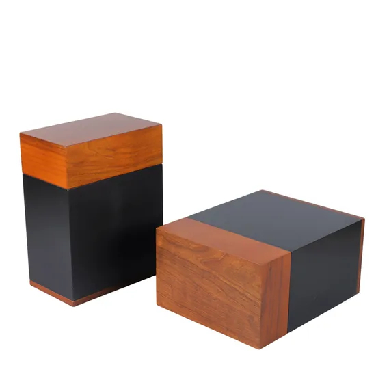 Handcrafted Wooden Funeral Urn Adult Ashes Container with Engraved Pattern Secure Lid Wood Material Memorial Keepsake Dignified Burial Accessory