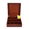 Factory Wholesale Roseewood 12 Pockets Removable Custom Lining Luxury Wooden Tea Organizer Box