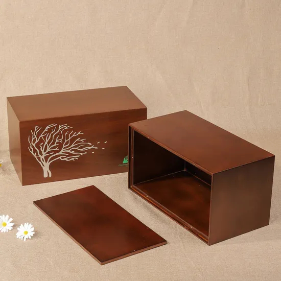 High Quality Chinese Style Luxurious Solid Wood Cremation Urns Funeral Pet Urn Keepsake Urne Wooden Dog Urns for Pet Ashes