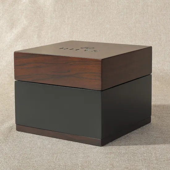 Wholesale Factory Price Open-Top Design Watch Gift Storage Display Box Wood Watch Winder Box for Single Watch