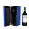 Custom Blue Wood Rectangle Handmade Luxury Single Wooden Wine Bottle Gift Packaging Box