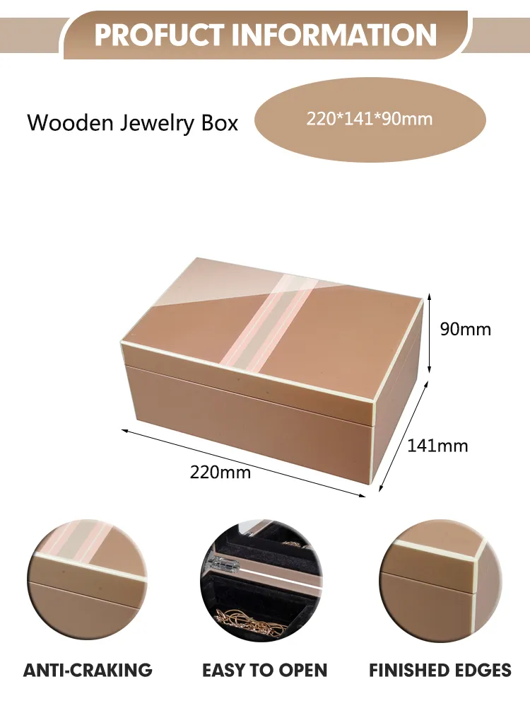 Elegant Wooden Jewelry Gift Box for Wholesale Packaging Solutions