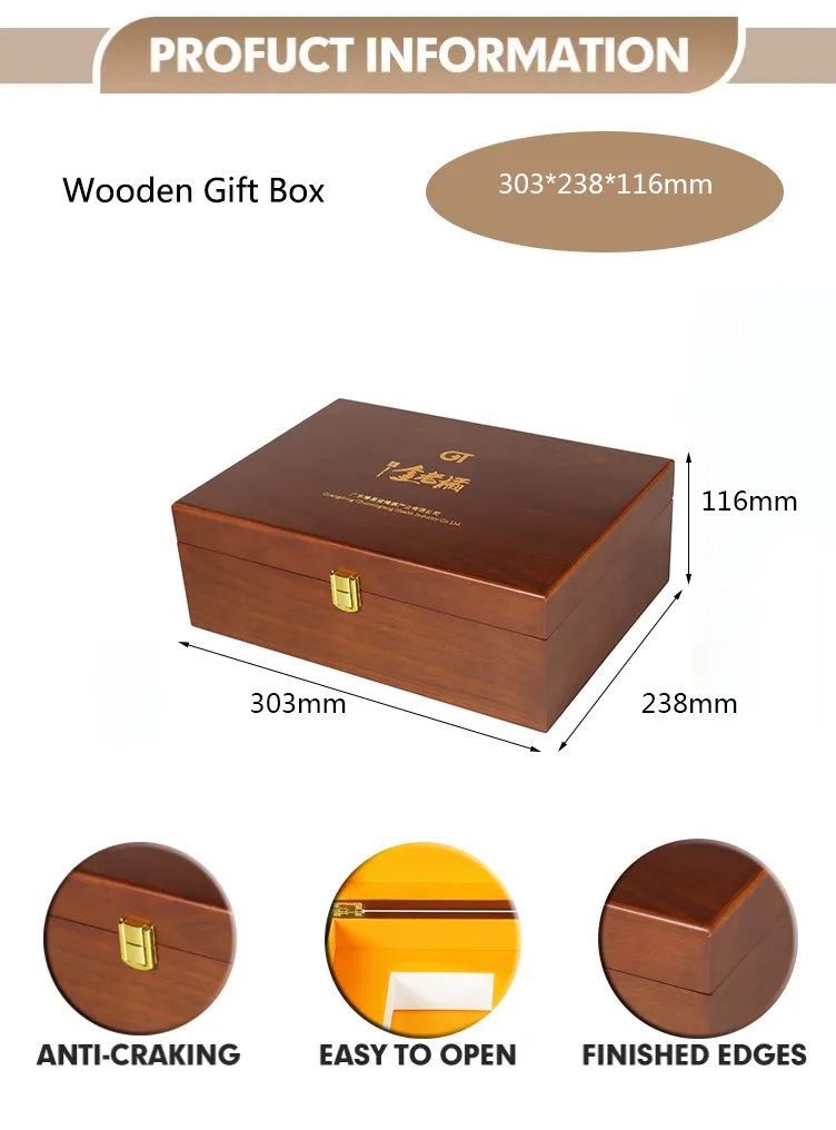 Wholesale Luxury Red Wine Glass with Bottle Box Storage Chocolate Color Wood Blanks Wine Double Packaging Gift Box