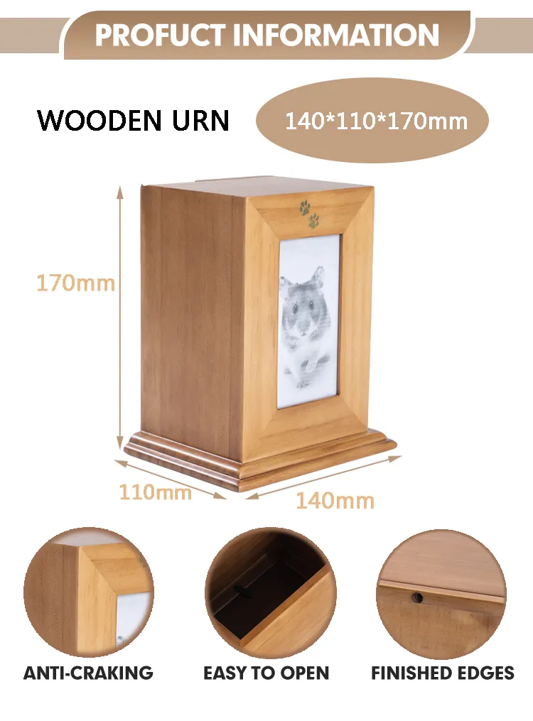 100% Solid Pine Wood Funneral Casket Coffin for Memorial Pet
