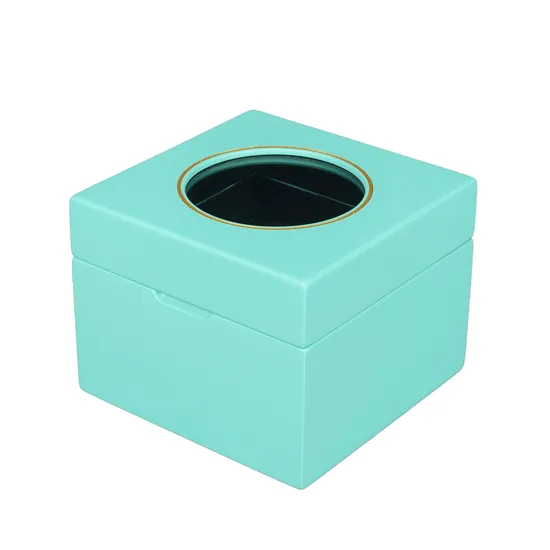Wholesale Luxury High Quality Green Single Slot Wooden Watch Box Premium Custom Wood Cufflinks Wristwatch Gift Packaging Case