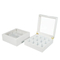 Wholesale Wood Storage Box Custom Size Acrylic Clear Lid Case Display Packaging Gift 12 Slot Wooden Tea Box