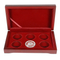 Luxurious Wooden Coin Display Box with Plush Velvet Lining