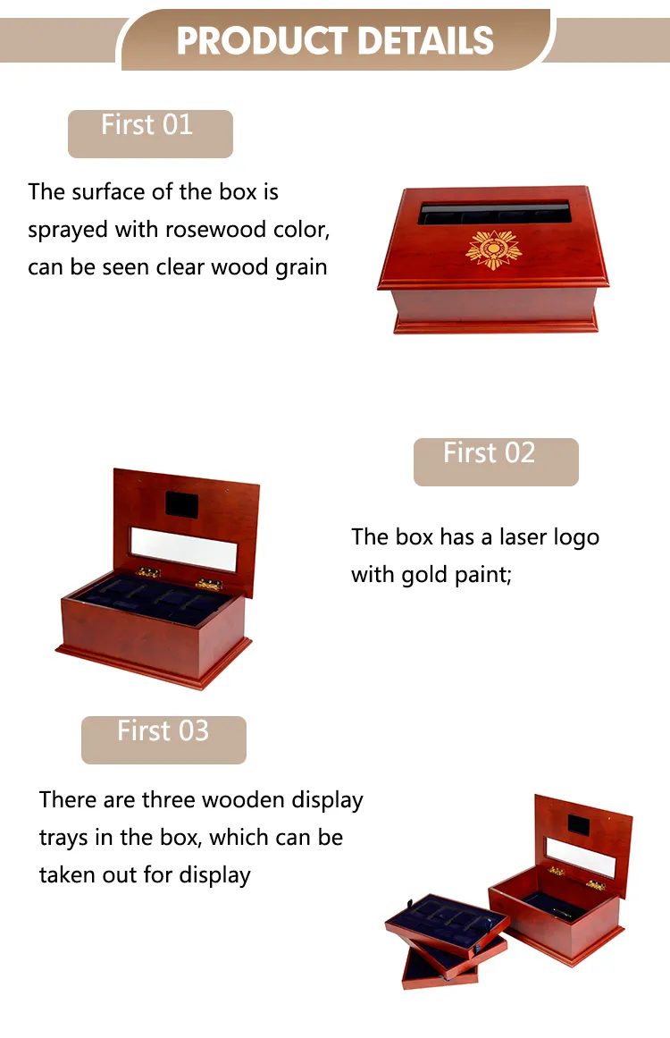 Factory Customized Multi-Layer Wooden Wood Challenge Coin Storage Box Memorial Coin Collection Display Case for Gold Coin