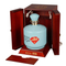 Custom Luxury Red Large Single Bottle Packaging Wooden Wine Box with Rope Handle