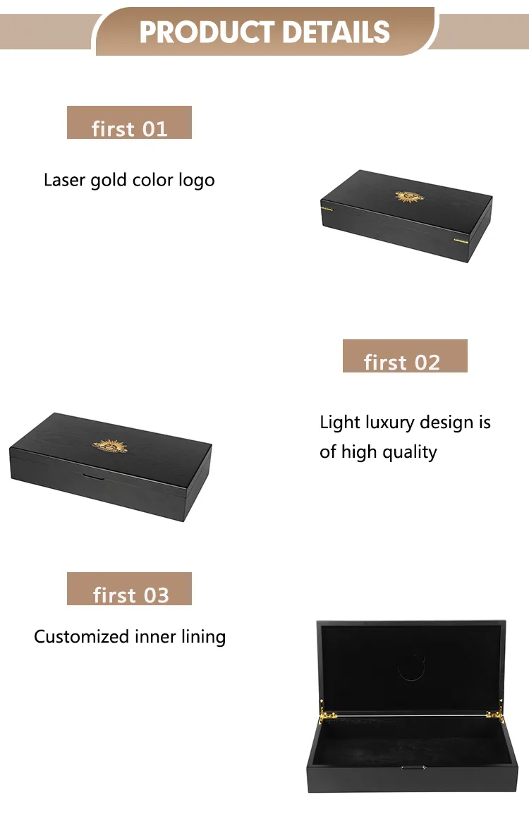 High Quality Storage Gift Box Custom Laser Logo Luxury Wooden Packaging Box for Gift