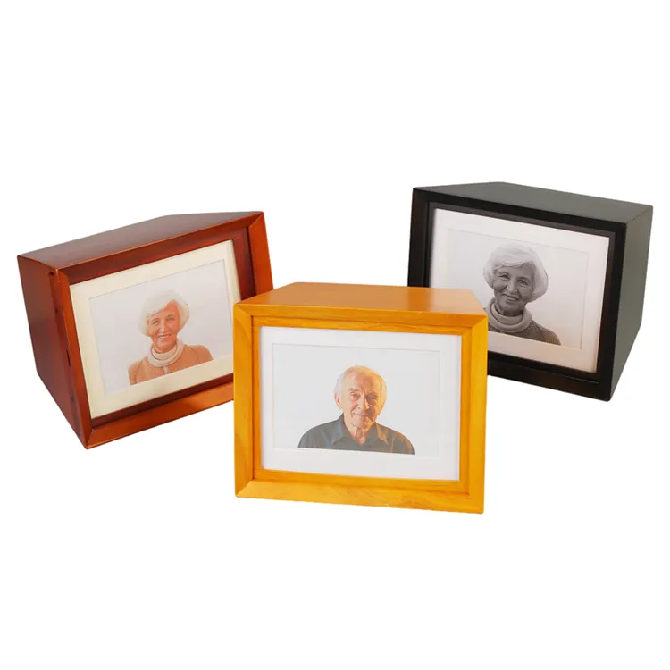 Wooden Cremation Urns Funeral Ashes Urn Sustainable Memorial Ashes Casket for Human Burial Services