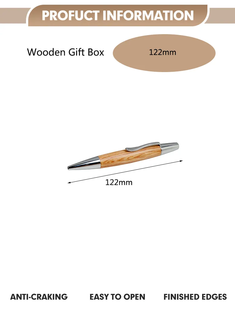 New Design Factory Wholesale Oak Maple Materials Office Supplies Business Gift Custom Luxury Solid Wood Pen