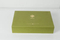 High Quality OEM ODM Handmade Custom Hot Stamping Logo Empty Wooden Rectangular Green PU Leather Storage Gift Box Luxury