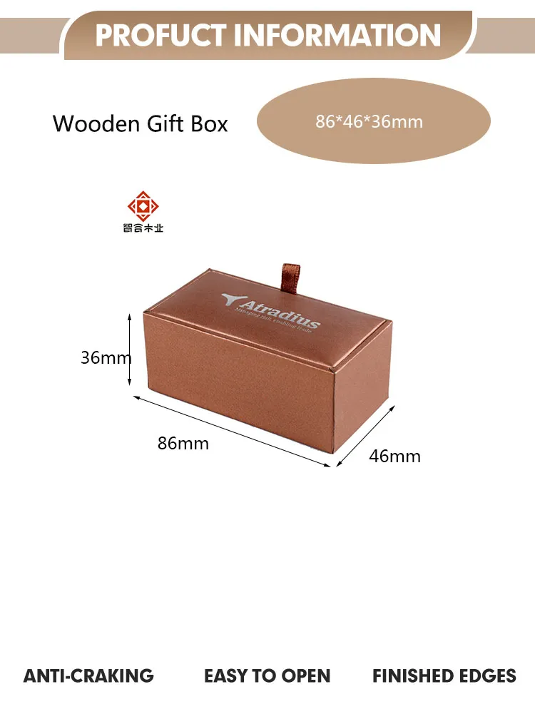 Elegant Custom Logo Cufflinks with Premium Gift Box for Retailers