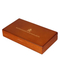 Elegant Antique Brown Round Coin Gift Box for Collectors