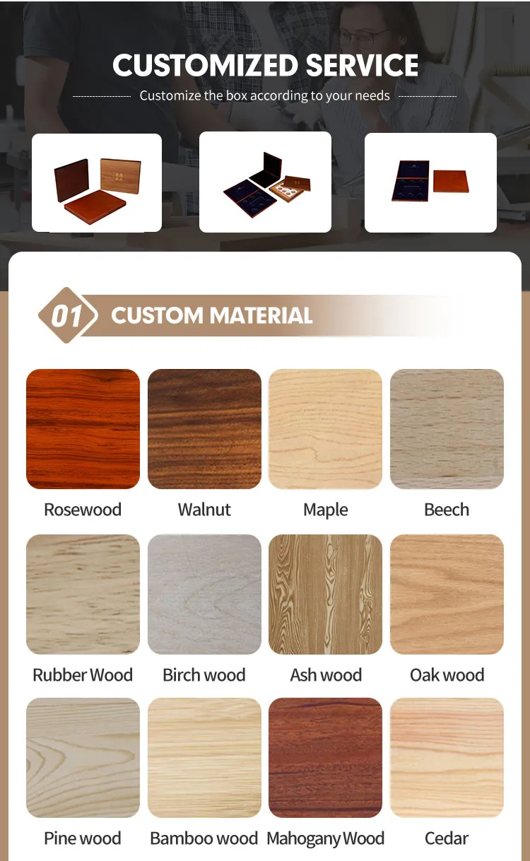 Factory OEM ODM Custom Color Solid Wood Eco - Friendly Lacquer Gift Wooden Medal Box Natural Wood Grain Wooden Gold Silver Coin Storage Box