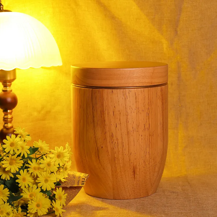 Handmade Wooden Pet Memorial Urns Decorative Cremation Funeral Urn Keepsake Burial Ash Box for Human Ashes