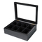 Luxury Custom 8 Slot Watch Storage Organizer Case Black Lacquer Wooden Watch Display Box with Velvet Lining